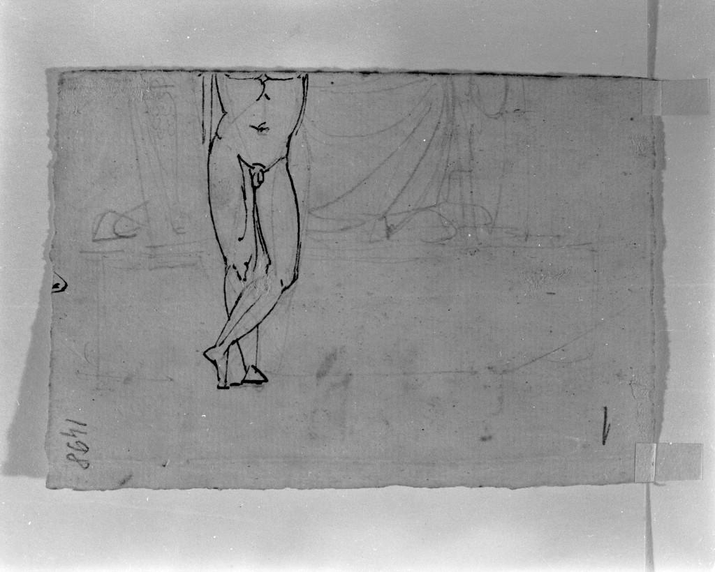 giovane nudo (disegno, opera isolata) di De Superville Pierre Davide Humbert (sec. XVIII)