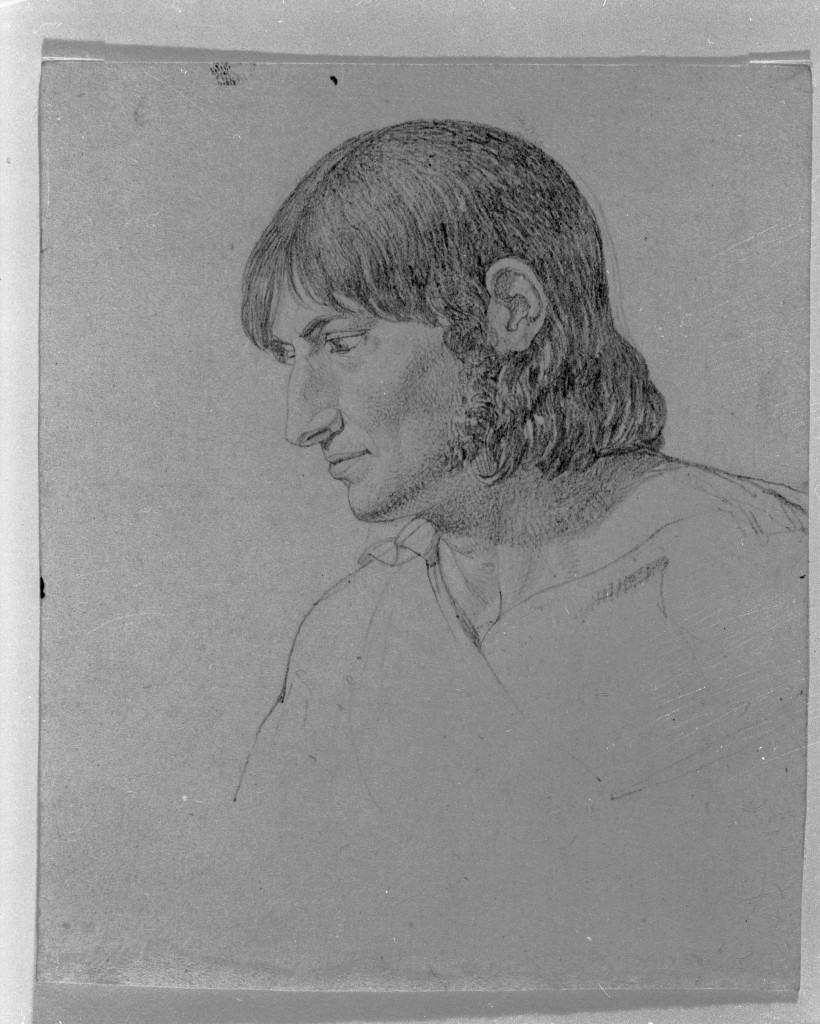 ritratto d'uomo (disegno, opera isolata) di De Superville Pierre Davide Humbert (secc. XVIII/ XIX)