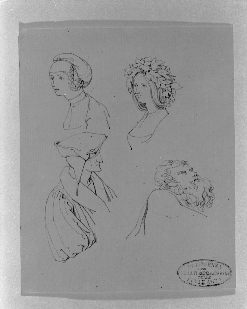 studio di figure (disegno, opera isolata) di De Superville Pierre Davide Humbert (secc. XVIII/ XIX)