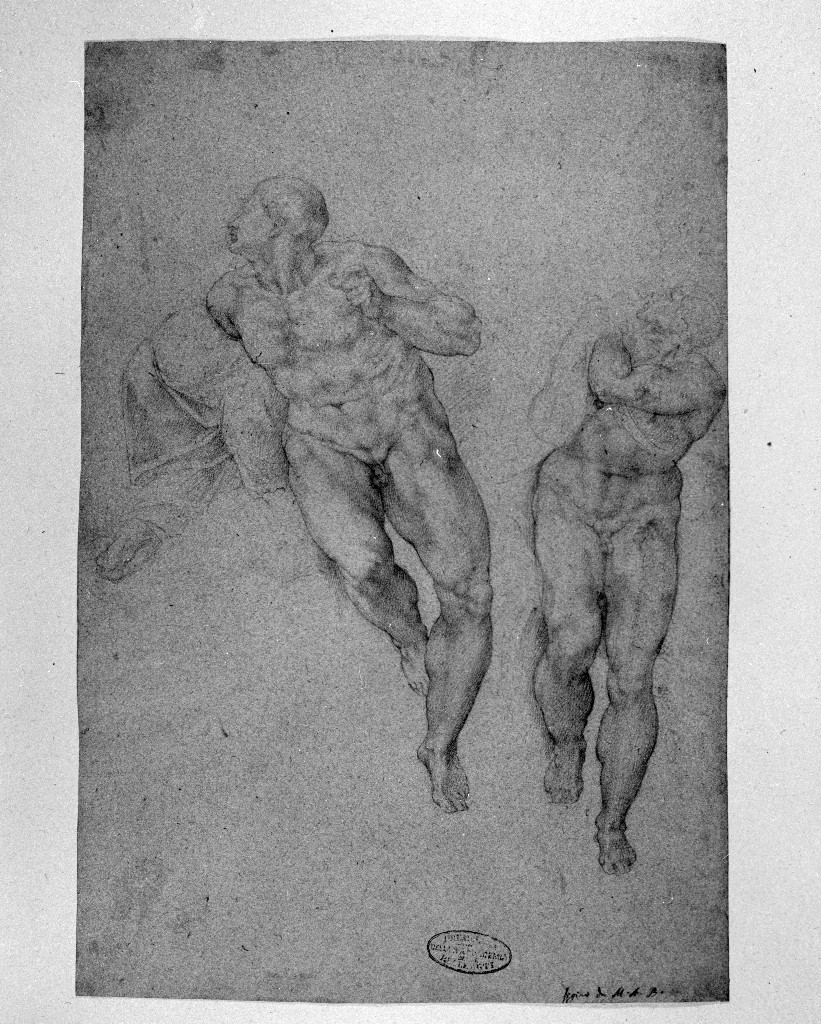 figure maschili (disegno, opera isolata) di Figino Giovanni Ambrogio (attribuito) (seconda metà sec. XVI)