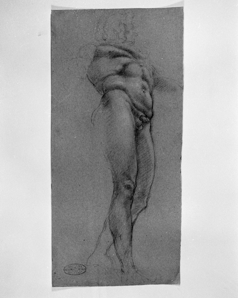figura maschile (disegno, opera isolata) di Figino Giovanni Ambrogio (attribuito) (seconda metà sec. XVI)