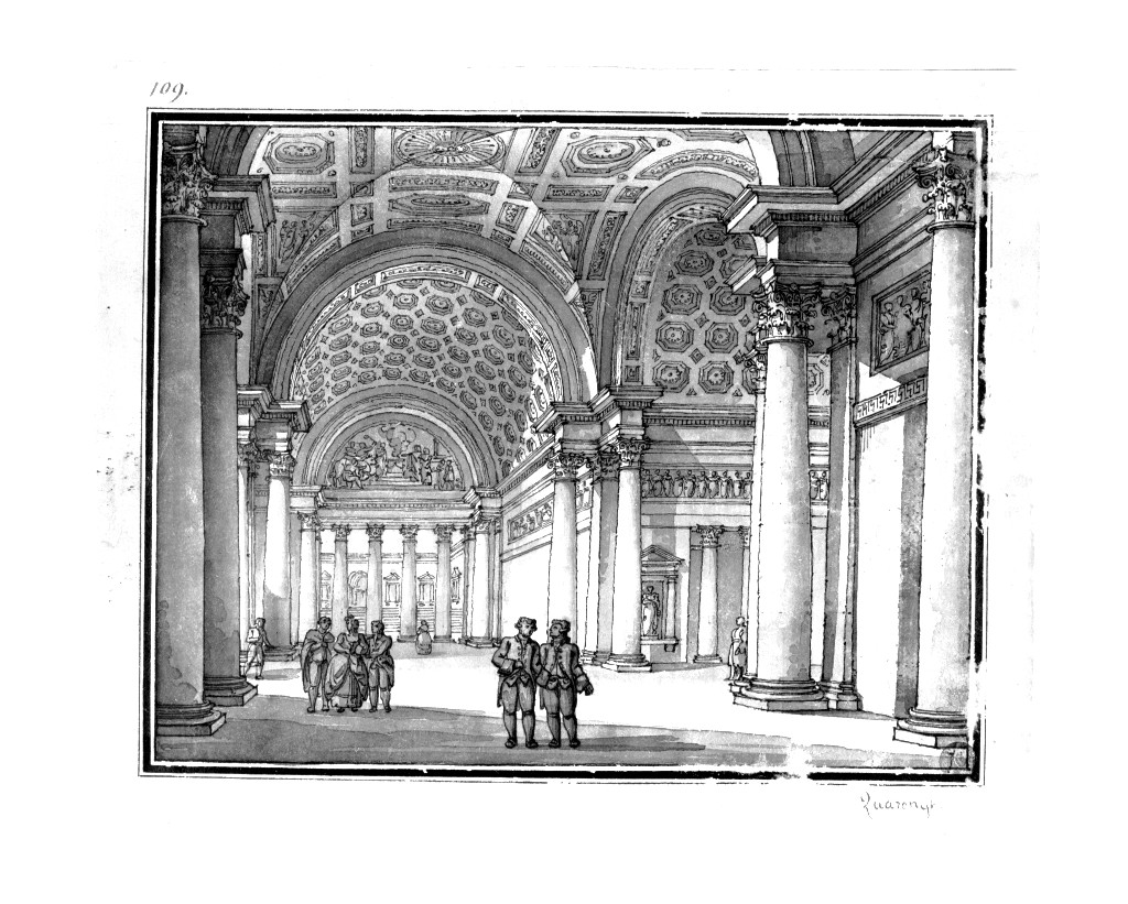 architettura (disegno, opera isolata) di Quarenghi Giacomo (attribuito) (sec. XVIII)