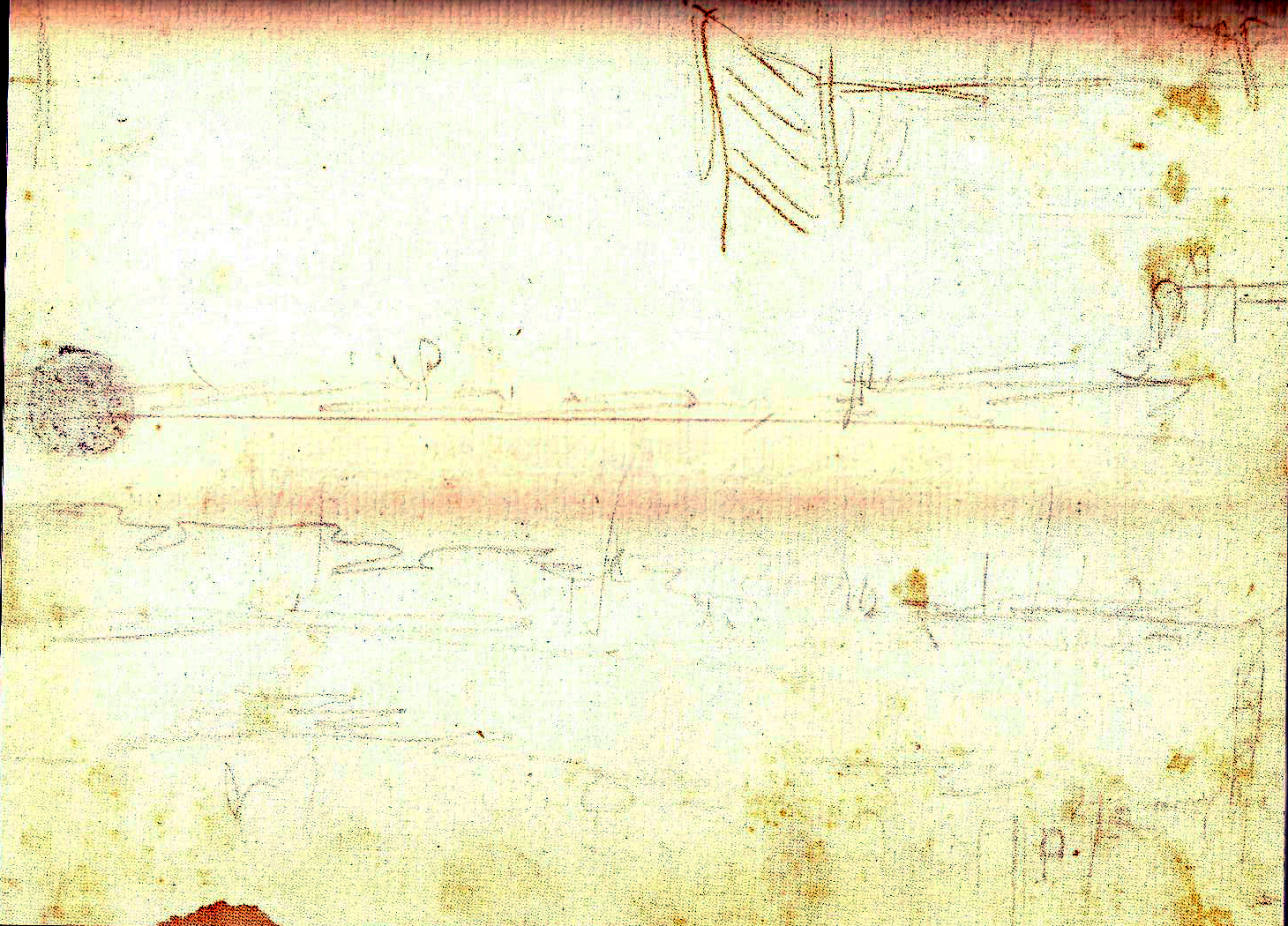 paesaggio (disegno, elemento d'insieme) di Canal Antonio detto Canaletto (secc. XVII/ XVIII)