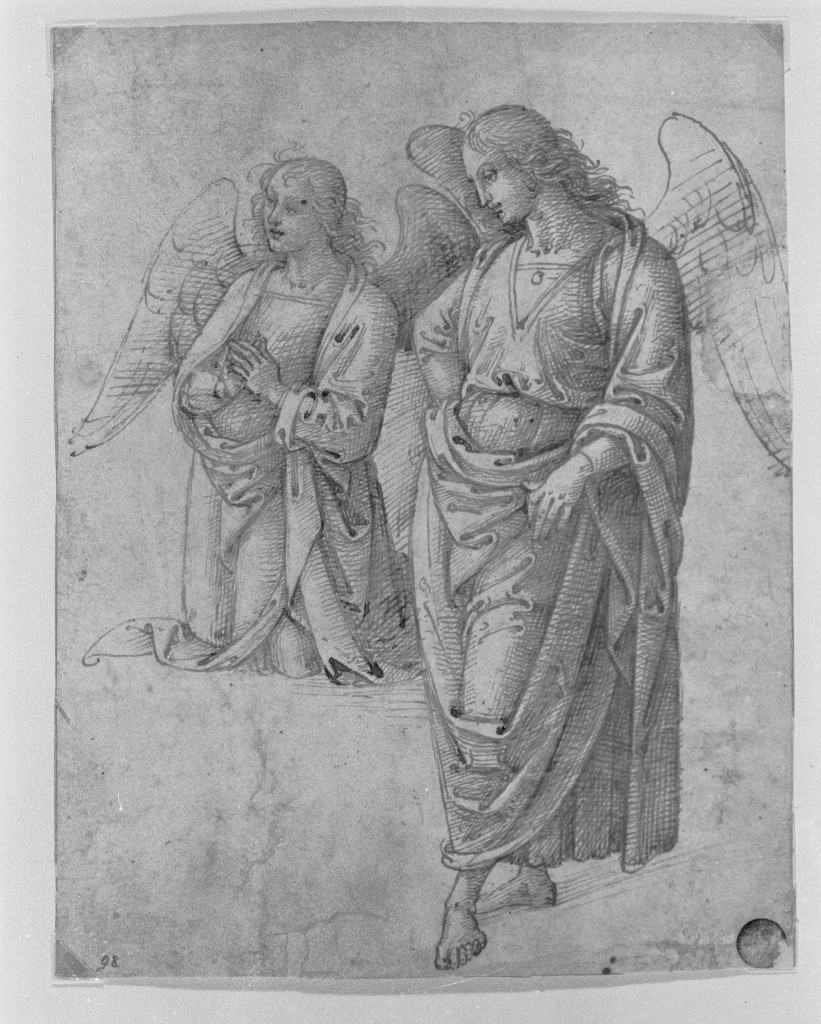 angeli (disegno, opera isolata) di Vannucci Pietro detto Perugino (bottega) (inizio sec. XVI)