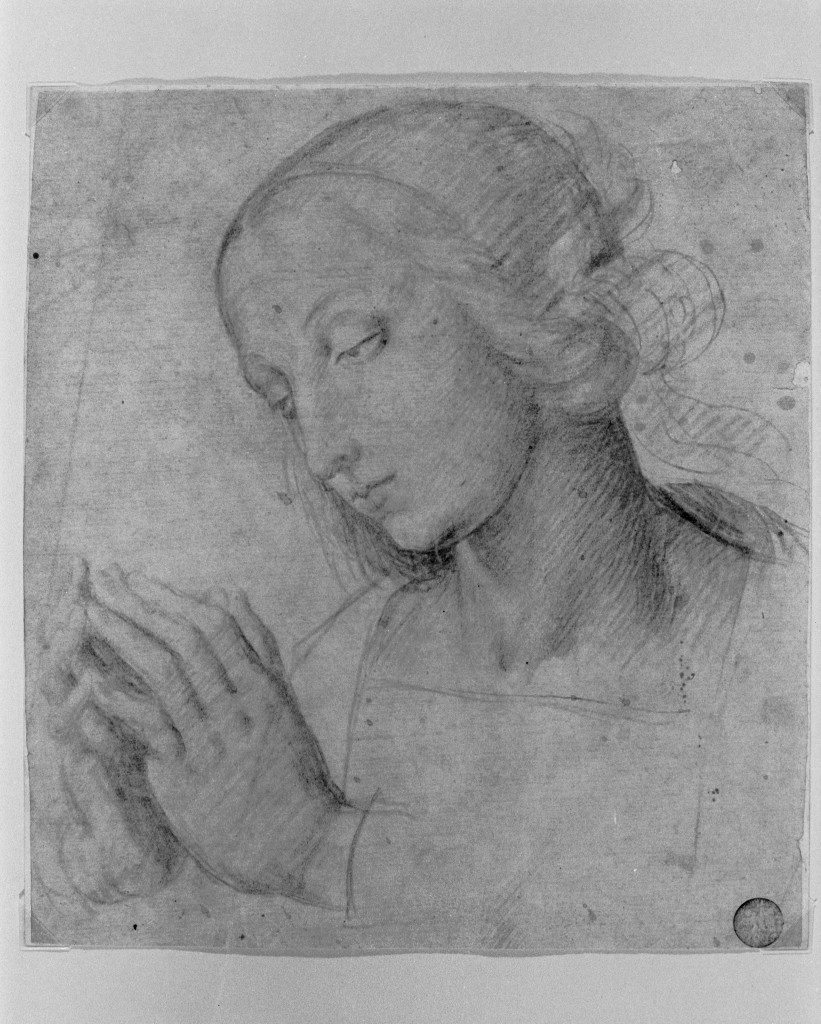 Maria Vergine (disegno, opera isolata) - ambito umbro (sec. XVI)