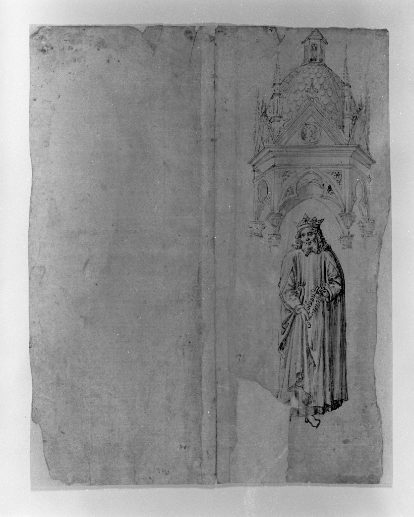 Santo (disegno, elemento d'insieme) di Benozzo di Lese detto Benozzo Gozzoli (sec. XV)