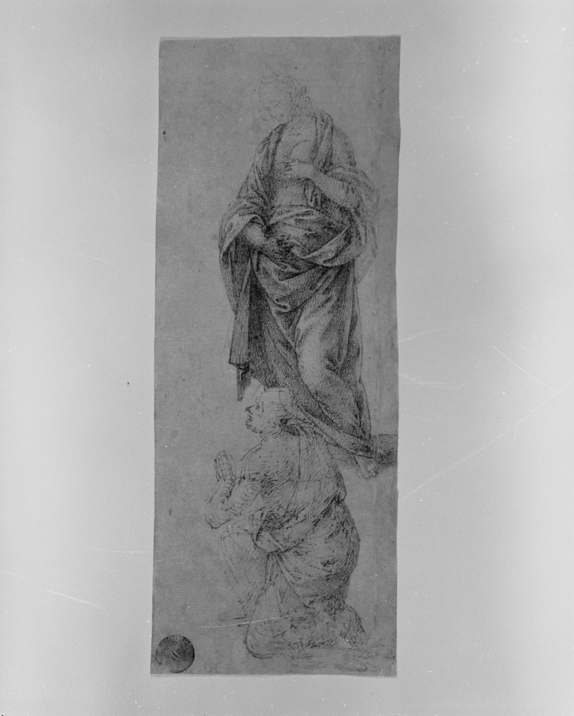 angelo (disegno, opera isolata) - ambito fiorentino (inizio sec. XVI)