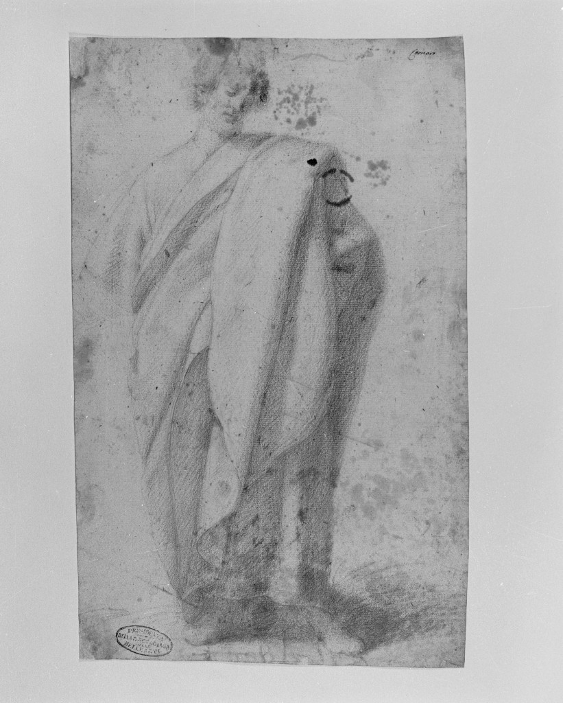 figura maschile (disegno, opera isolata) - ambito fiorentino (inizio sec. XVII)