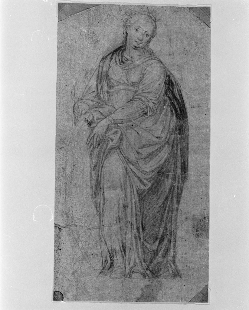 Santa Margherita da Cortona (disegno, opera isolata) di Luini Aurelio (sec. XVI)