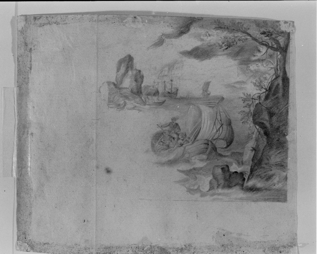 paesaggio marino (disegno, elemento d'insieme) di Procaccini Giulio Cesare (secc. XVI/ XVII)