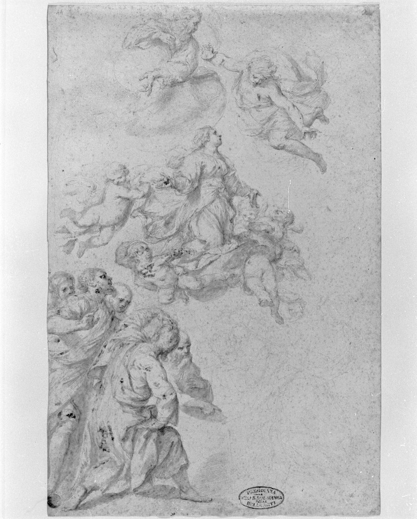 Ritratto femminile, ritratto di donna (disegno, elemento d'insieme) di Nuvolone Carlo Francesco (sec. XVII)