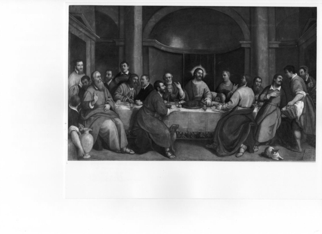 ultima cena, ultima cena (dipinto, opera isolata) di Vecellio Marco (inizio sec. XVII)