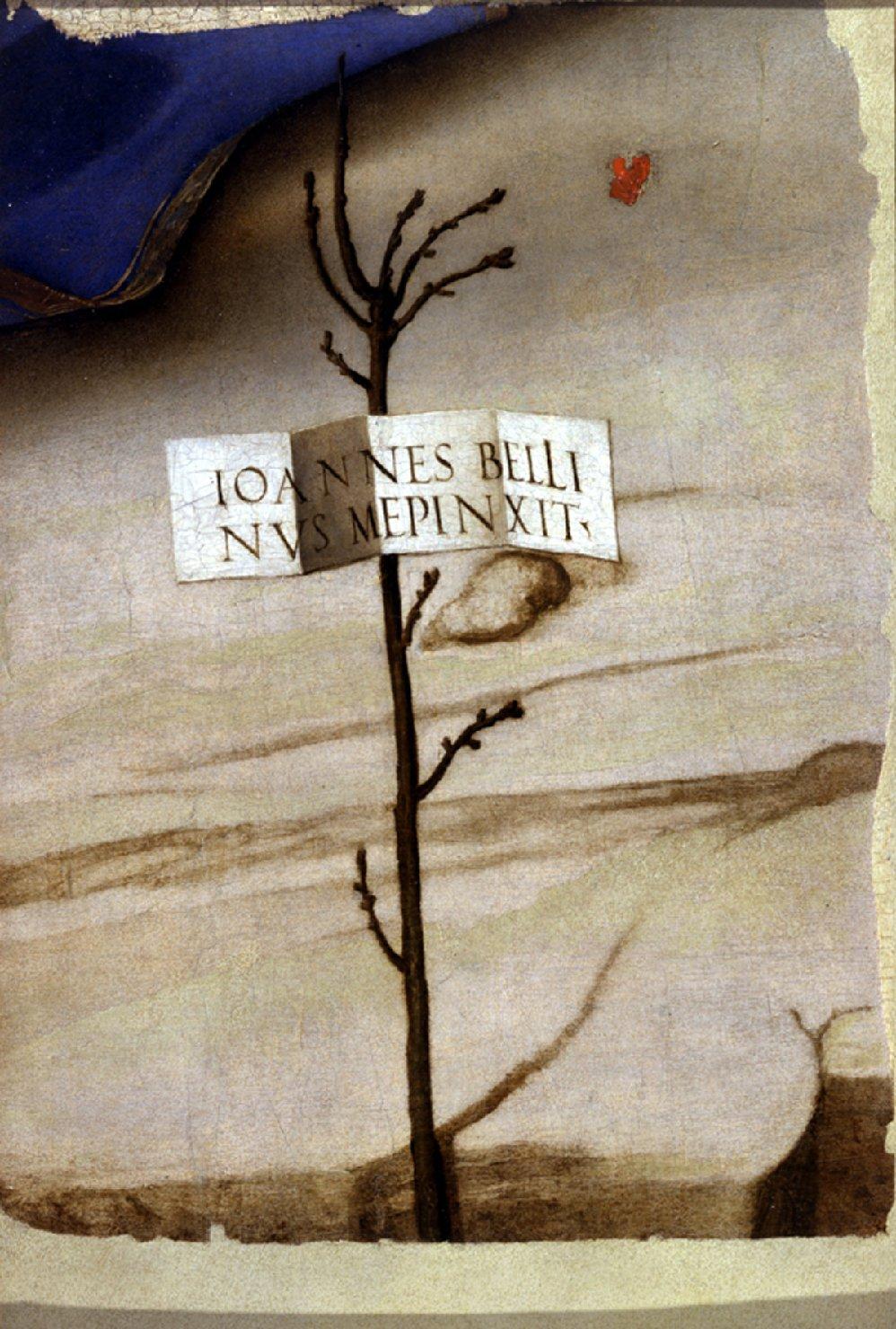 Cartiglio, iscrizione (dipinto) di Bellini Giovanni detto Giambellino (secc. XV/ XVI)