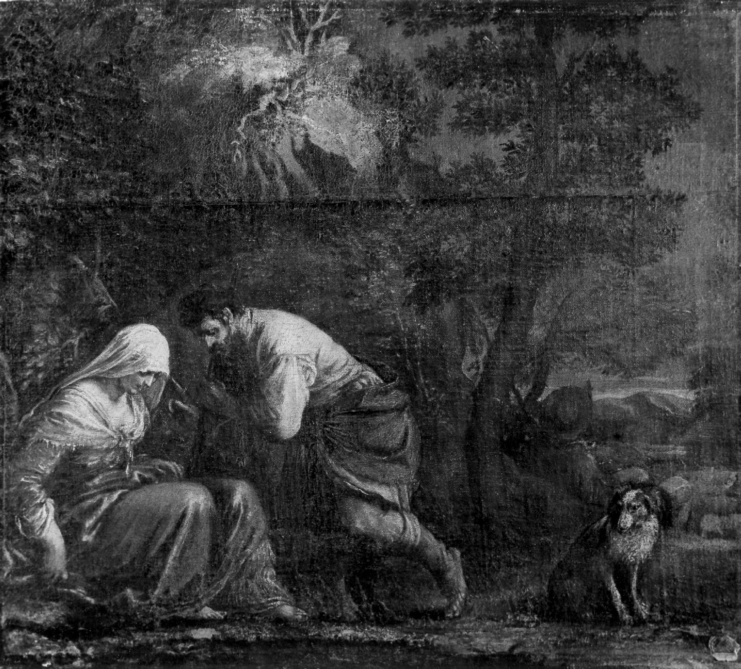Giuda e Tamar (dipinto, opera isolata) di Da Ponte Jacopo detto Jacopo Bassano (bottega) (sec. XVI)