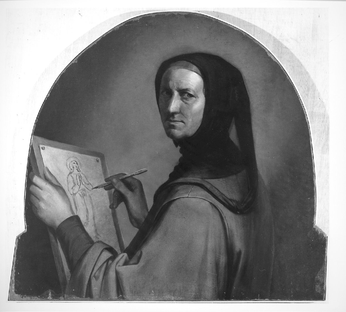 Ritratto di pittore veneto (dipinto, opera isolata) - ambito veneziano (metà sec. XIX)