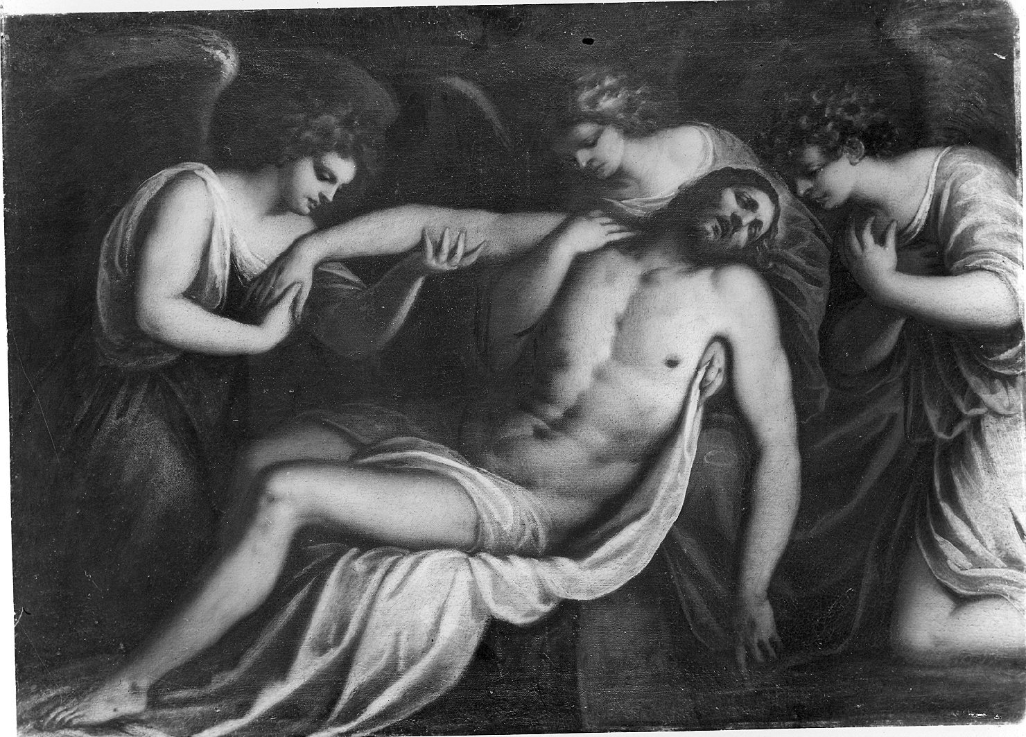 Cristo morto e tre angeli, Cristo morto (dipinto, opera isolata) di Varotari Alessandro detto Padovanino (secc. XVI/ XVII)