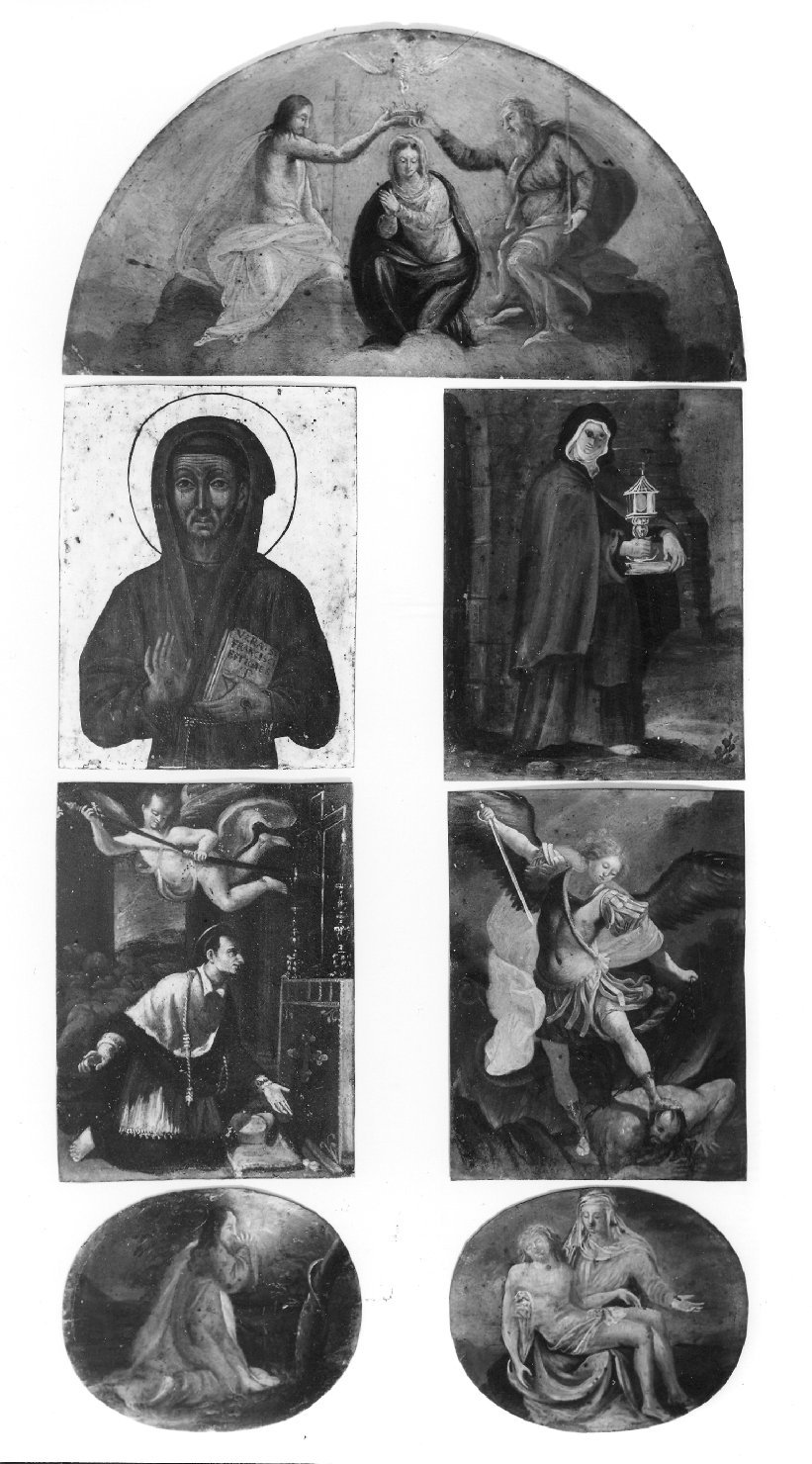 incoronazione di Maria Vergine (dipinto, elemento d'insieme) - ambito italiano (prima metà sec. XIX)