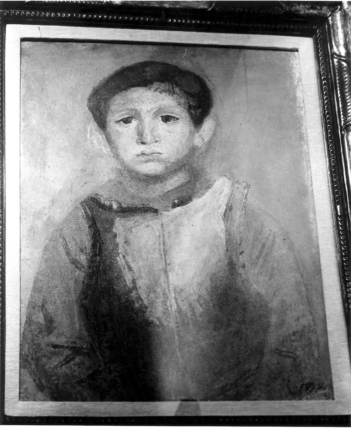 Riccardo con corazza, ritratto di bambino (dipinto, opera isolata) di Saetti Bruno (attribuito) (sec. XX)