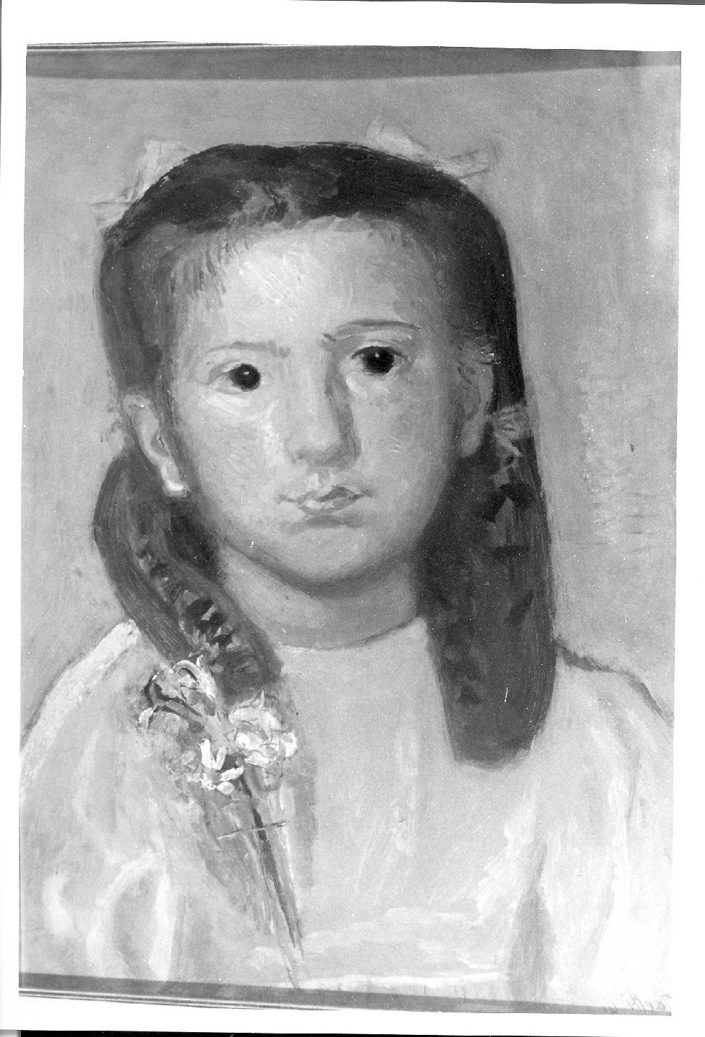 ritratto della figlia Brunella, bambina (dipinto, opera isolata) di Saetti Bruno (attribuito) (sec. XX)