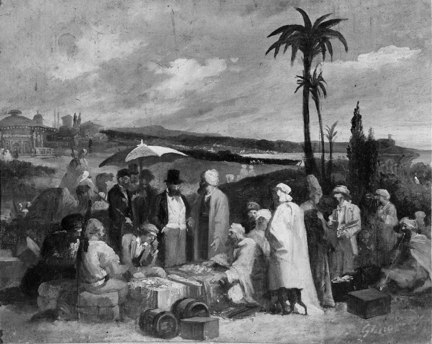 Mercanti arabi (dipinto, opera isolata) di Casa Giacomo (attribuito) (sec. XIX)