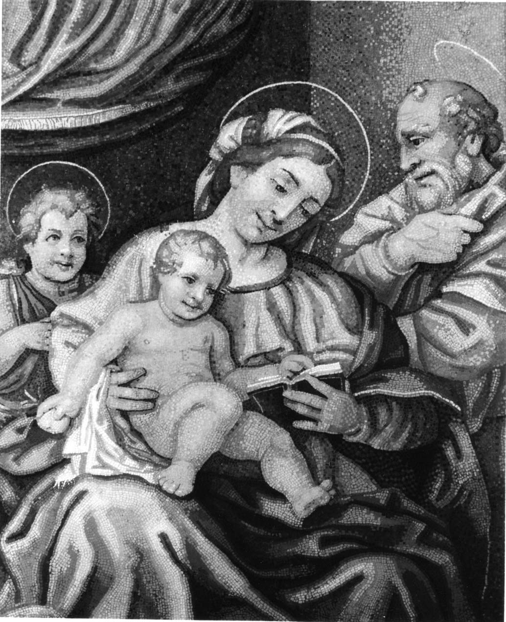 Sacra Famiglia (decorazione musiva, opera isolata) - ambito romano (sec. XVIII)