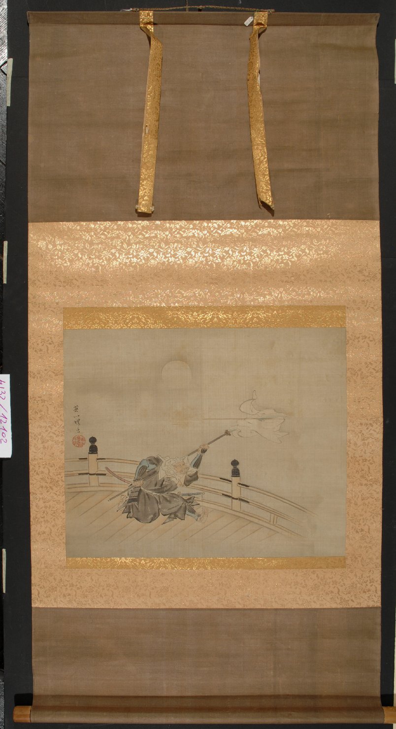 Il gigante Benkei sul ponte Gojô, Benkei (dipinto) di Hanabusa Iccho (primo quarto sec. XVIII)