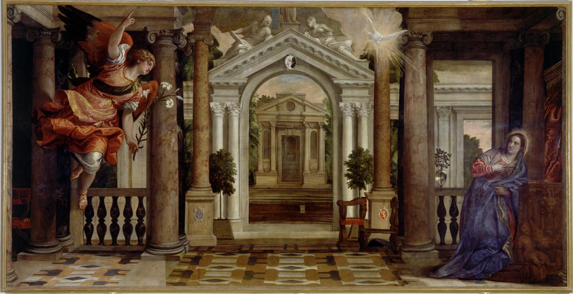 Annunciazione (dipinto) di Caliari Paolo detto Veronese (sec. XVI)
