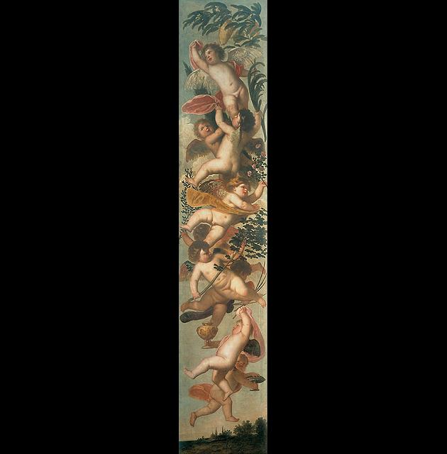angioletti e putti (dipinto, opera isolata) di Varotari Alessandro detto Padovanino (sec. XVII)