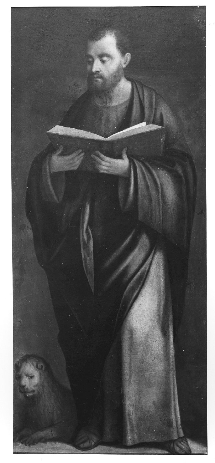 San Marco Evangelista (dipinto) di Rizzo Girolamo detto Girolamo da Santacroce (attribuito) (secondo quarto sec. XVI)