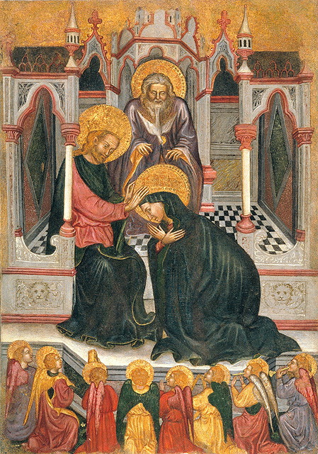 incoronazione di Maria Vergine (dipinto) di Zanino di Pietro (fine/inizio secc. XIV/ XV)