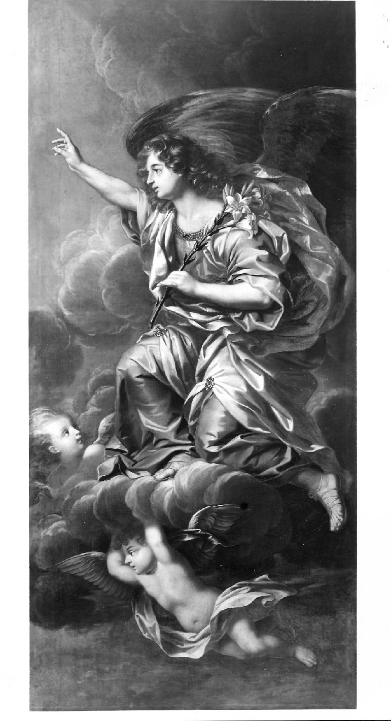 angelo annunciante (dipinto) di Regnier Nicolas detto Renieri (sec. XVII)