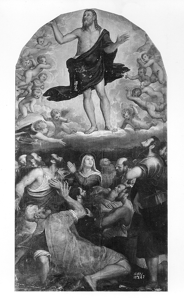 ascensione di Cristo (dipinto) di Pistoia Jacopo detto Pisbolica (sec. XVI)