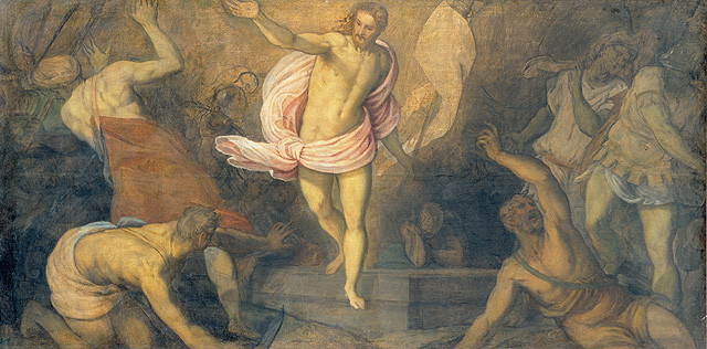 resurrezione di Cristo (dipinto, opera isolata) di Porta Giuseppe detto Salviati (attribuito) (sec. XVI)