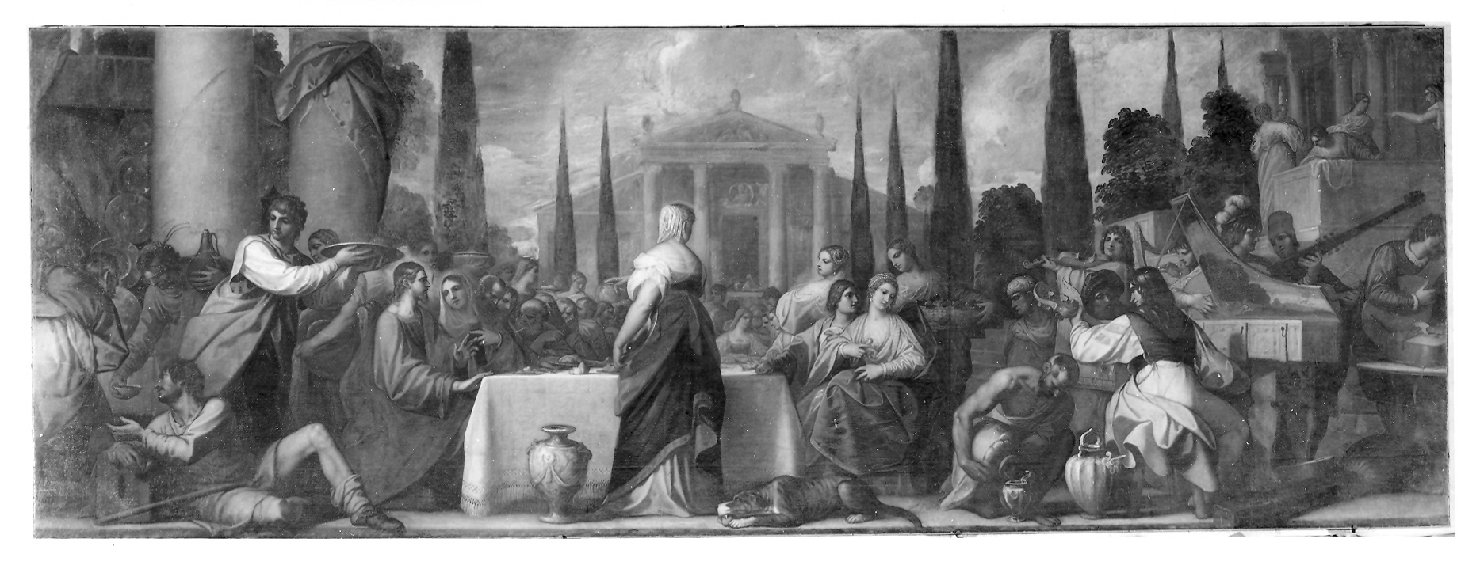 nozze di Cana (dipinto, opera isolata) di Varotari Alessandro detto Padovanino (attribuito) (sec. XVII)