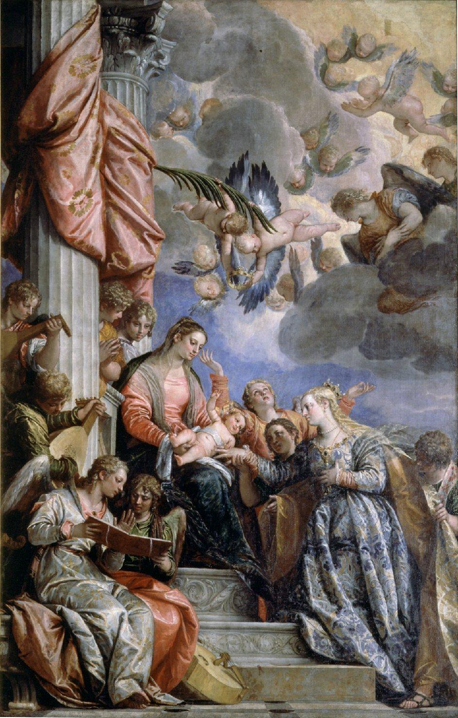 Lo sposalizio di S. Caterina, matrimonio mistico di Santa Caterina d'Alessandria (dipinto) di Caliari Paolo detto Veronese (sec. XVI)