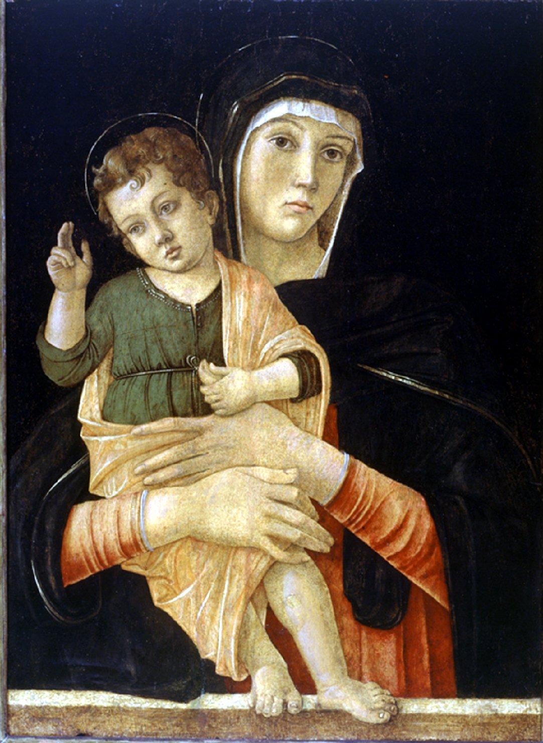 Madonna del Pollice, Madonna con Bambino (dipinto) di Bellini Giovanni detto Giambellino (sec. XV)