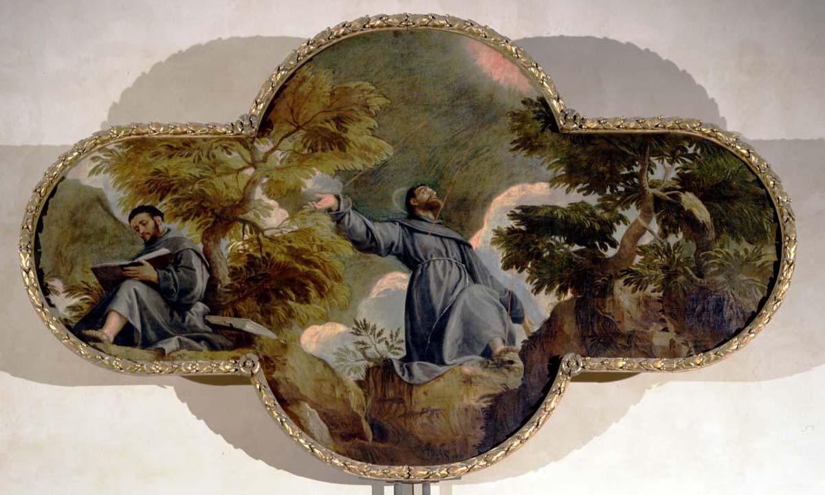 San Francesco d'Assisi riceve le stimmate (dipinto) di Caliari Paolo detto Veronese (sec. XVI)