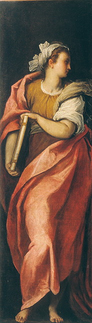 Sibilla (dipinto, opera isolata) di Negretti Jacopo detto Palma il Giovane (attribuito) (seconda metà sec. XVI)