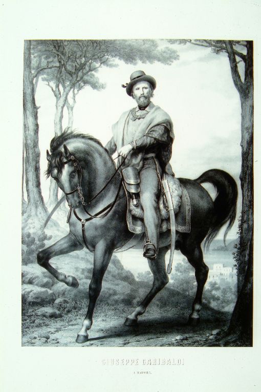 Giuseppe Garibaldi a Marsala (stampa) di Focosi Roberto (metà sec. XIX)
