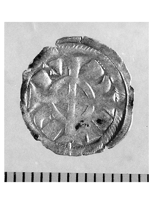 moneta - denaro piccolo scodellato (sec. XIII d.C)