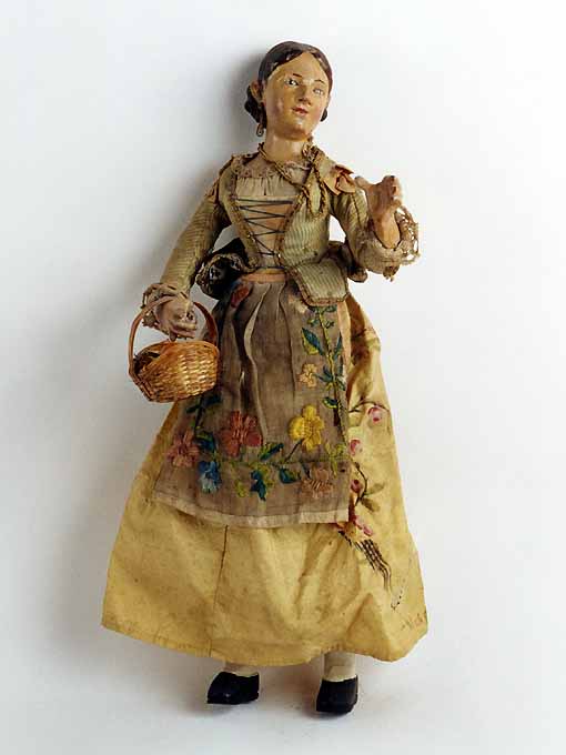 contadina in abito da festa (statuetta di presepio, opera isolata) - ambito napoletano (sec. XIX)