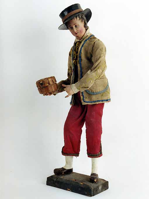giovane borghese (statuetta di presepio, opera isolata) - ambito napoletano (sec. XIX)