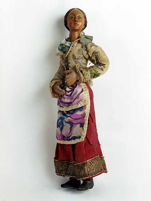 giovane donna (statuetta di presepio, elemento d'insieme) - ambito napoletano (sec. XIX)