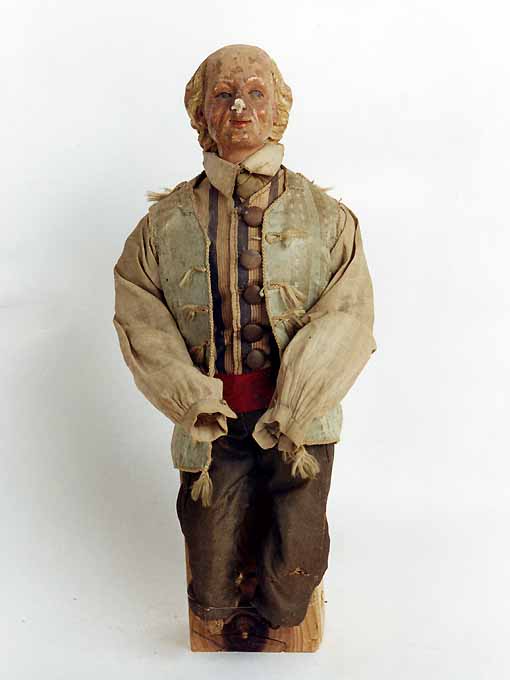 figura maschile di anziano (statuetta di presepio, elemento d'insieme) - ambito napoletano (sec. XIX)