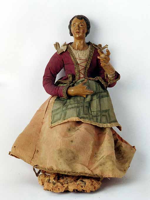 donna (statuetta di presepio, elemento d'insieme) - ambito napoletano (sec. XIX)