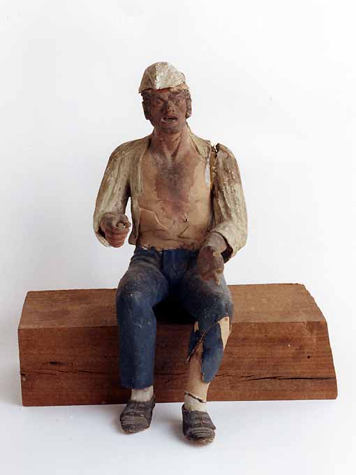 uomo (statuetta di presepio, elemento d'insieme) - produzione calabrese (primo quarto sec. XIX)