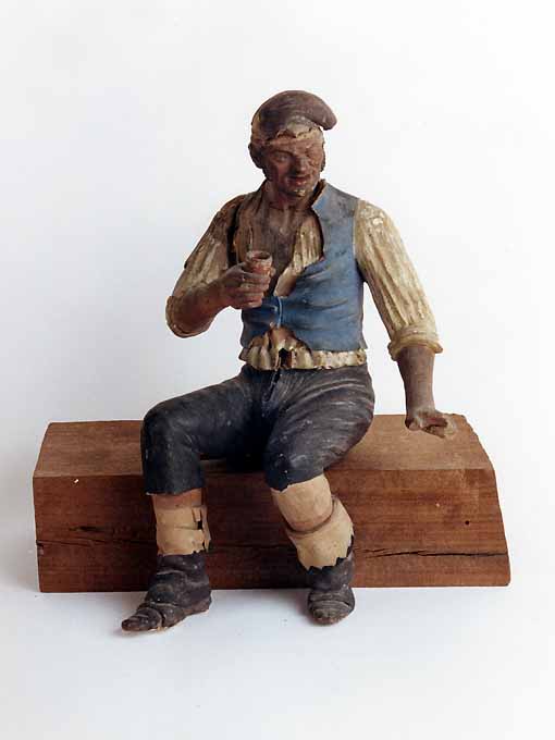 uomo (statuetta di presepio, elemento d'insieme) - produzione calabrese (primo quarto sec. XIX)