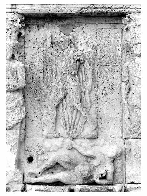 metamorfosi di Biblide e Cauno (gruppo scultoreo, elemento d'insieme) - ambito salentino (sec. XVI)