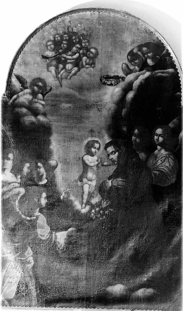 apparizione di Gesù Bambino a Sant'Antonio da Padova (dipinto) - ambito pugliese (seconda metà sec. XVIII)