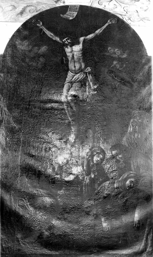 crocifissione di Cristo con la Madonna e santi (dipinto) - ambito leccese (seconda metà sec. XVIII)